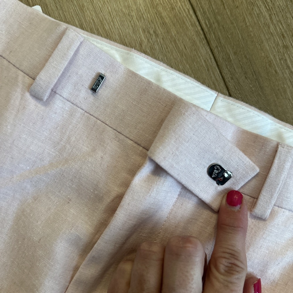 Kenneth Cole Men's Linen Blend 2pc Suit Pink Preppy Prom 40L/33W NWT - Picture 10 of 15